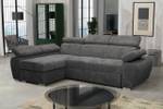 Ecksofa Boston Mini Premium Cord Grau - Ecke davorstehend links