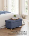 Sitzbank Saint-Denis Blau - Holzwerkstoff - 76 x 40 x 38 cm