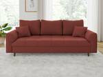 Sofa Neo 3-Sitzer Cord-Stoff Rubinrot