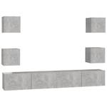 TV-Schrank 6er Set D849 Grau - Holzwerkstoff - 30 x 30 x 100 cm