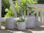 Outdoor Blumentopf MESSENE Grau - Keramik - 51 x 50 x 51 cm