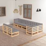 Garten-Lounge-Set (8-teilig) 3009795-2 Grau - Holz