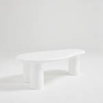 Table basse Luna Blanc - Pierre - 60 x 40 x 120 cm