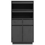 Highboard DE4735 Grau - Massivholz - 40 x 117 x 60 cm