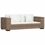 Sofa(2er Set) 298667-2 Braun - Rattan - Massivholz - 162 x 61 x 80 cm