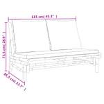 Gartenbank 3028693-1 Grau - Bambus - 115 x 73 x 85 cm