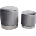 Tabourets-coffres Cherry (lot de 2) Gris