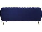 Sofa aus dunkelgblauem Samt "Evans" - 19 Blau - Textil - 84 x 82 x 195 cm