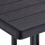 Gartentisch in schwarzer Holzoptik Schwarz - Metall - Kunststoff - 61 x 75 x 61 cm