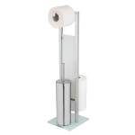 Toilettenpapierständer 3in1, WENKO Schwarz - Metall - 18 x 70 x 23 cm