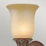 Lampe murale SERNOY Beige - Marron - Blanc - Verre - Métal - 15 x 45 x 20 cm