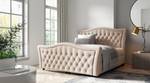 Boxspringbett GLOSSIO Creme - Breite: 190 cm