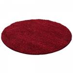 Tapis shaggy UNI L ⌀200 rouge Rouge - 200 x 200 cm