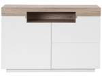 Buffet MARLIN Marron - Blanc - Bois manufacturé - 110 x 75 x 40 cm