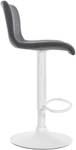 Tabouret de bar Hover Gris lava - Blanc