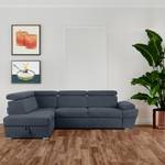 Ecksofa RATLO links Blau - Textil - Holz teilmassiv - 270 x 110 x 190 cm