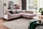 Ecksofa DELIA Pink - Breite: 312 cm - Armlehne davorstehend rechts - Ecke davorstehend rechts