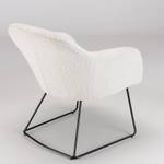 Fauteuil urban tissu bouclette blanc Blanc - Textile - 64 x 71 x 64 cm