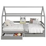 Lit cabane CLIA 90x190 cm Gris