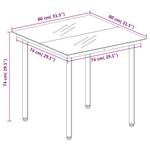 Garten-Esstisch Schwarz - Metall - 80 x 74 x 80 cm