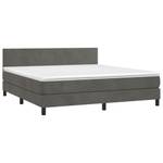 Boxspringbett 3017268-3 Dunkelgrau - Breite: 160 cm