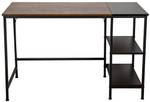 Schreibtisch Ocala Schwarz - Braun - Holzwerkstoff - 120 x 75 x 60 cm