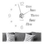 Wanduhr DIY Silber - Metall - Kunststoff - 110 x 110 x 4 cm