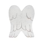 Baumwollteppich Mini Wings Weiß - Naturfaser - Textil - 75 x 2 x 100 cm