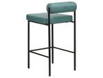 Tabouret de bar AMAYA Noir - Vert - Bleu pétrole