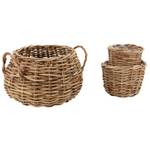 Cache-pots assortis en rotin (Lot de 3) Rotin - 43 x 25 x 43 cm