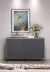 Sideboard Montez 2 Grau - Holz teilmassiv - 123 x 76 x 40 cm