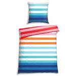 Bettwäscheset Renforcé Happy Stripes Türkis - Textil - 135 x 1 x 200 cm