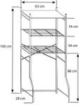 Armoire pour machine à laver Tubas Fer - Noir