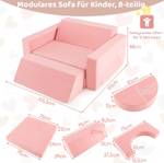 Kindersofa TH32641 Pink - Textil - 101 x 48 x 106 cm