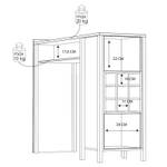 Bar 2 portes 9 casiers bouteilles - MODE Marron - En partie en bois massif - 152 x 120 x 50 cm