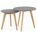 Table Basse GABY Gris - Bois massif - 50 x 45 x 50 cm