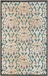 Teppich Aziz Grau - Gelb - Textil - 80 x 1 x 120 cm