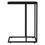 Beistelltisch in C-Form Schwarz - Holzwerkstoff - Metall - 25 x 64 x 45 cm