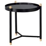 Table d'appoint ALICIA Noir - Verre - 45 x 47 x 45 cm