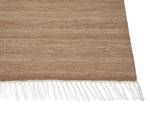 Tapis tressé MALHIA Beige - 80 x 80 x 150 cm