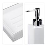 Set 4 accessoires de salle de bain Argenté - Translucide - Blanc