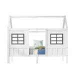 Kinderbett Hausbett Thalassa Ⅰ Braun - Weiß - Holzwerkstoff - Metall - Massivholz - Holzart/Dekor - 97 x 174 x 207 cm