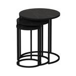 Set de 3 tables d'appoint Frederiksværk Noir - Métal - 50 x 58 x 50 cm