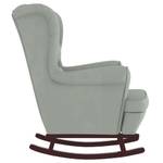 Chaise à bascule avec tabouret 3015093-2 Gris lumineux