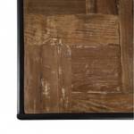 Table basse carrée roulettes Marron - Bois massif - 100 x 32 x 100 cm