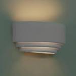 Wandleuchte Lancio Oblong Weiß - Naturfaser - Stein - 32 x 13 x 12 cm