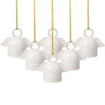 Ornamente Engel Winter Glow 6er Set Beige - Porzellan - 5 x 8 x 9 cm