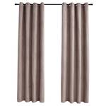 Rideau(lot de 2) 299294 Taupe - Hauteur : 175 cm