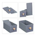 Aufbewahrungsbox im 4er Set Braun - Grau - Papier - Kunststoff - Textil - 14 x 13 x 30 cm