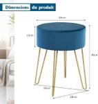 Tabouret de Coiffeuse VH33564 Bleu - Métal - 39 x 43 x 39 cm